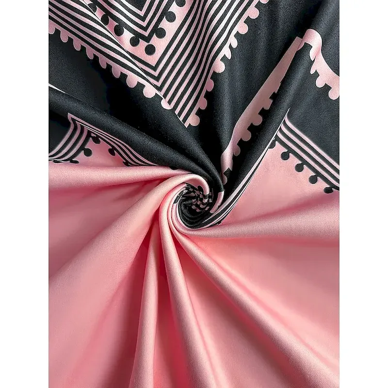 Women's T Shirt Ombre Graphic Geometric Vintage Stylish Classic Long Sleeve V Neck Notched Neck Regular Tops Daily Weekend Print White Pink Red Light Blue Spring Fall Winter - Image 3