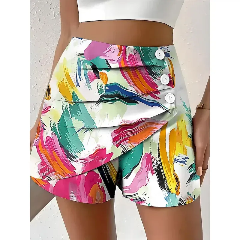 Women's Mini Dress Casual Dress T Shirt Dress Tee Dress Summer Dress Elegant Vacation Vintage Cold Shoulder Regular Fit Graphic Geometric Short Sleeve V Neck Black Blue Purple Green Summer Spring - Image 5